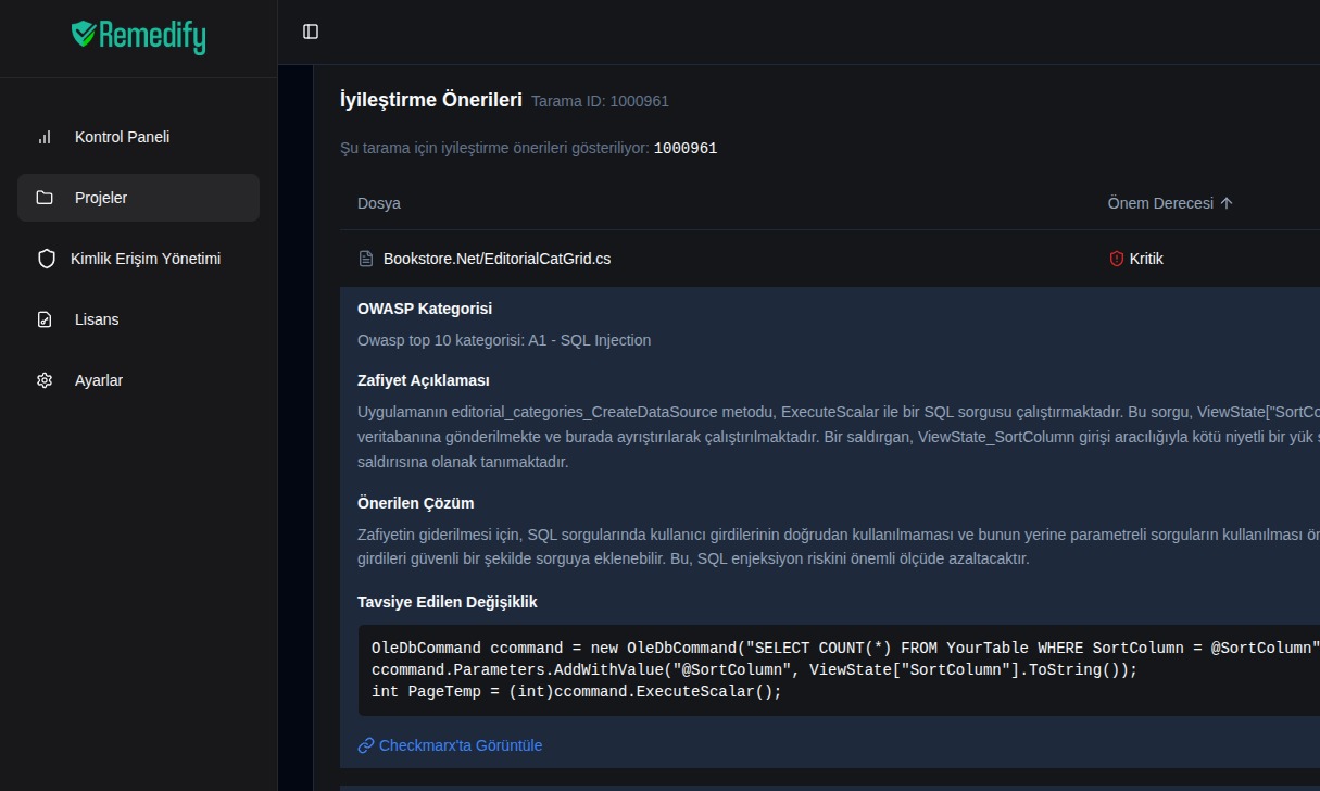 Otomatik düzeltme ve test